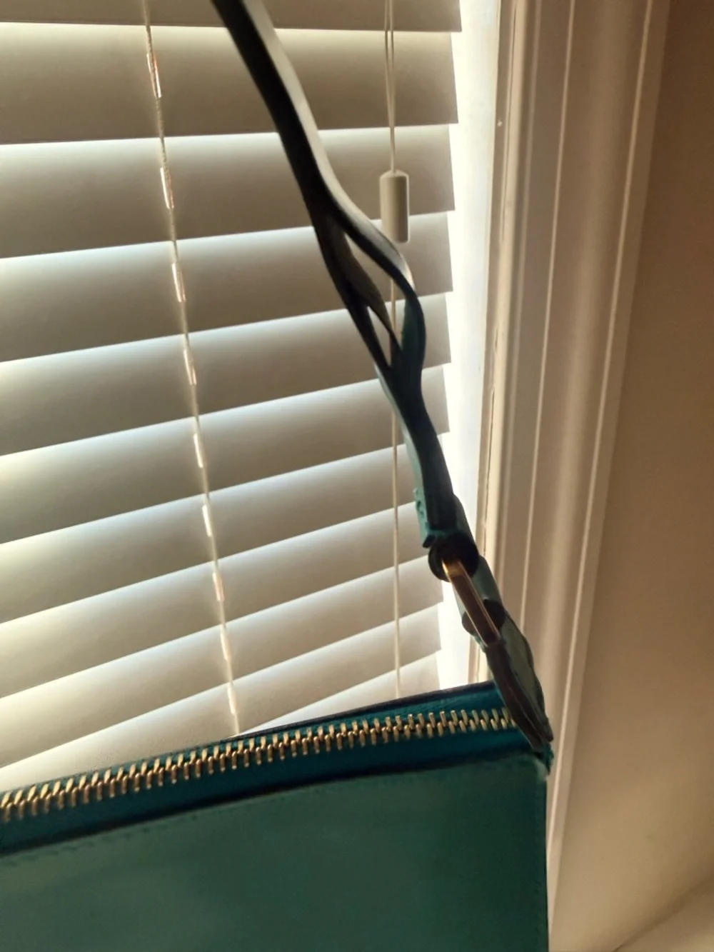 ⭐️RARE Salvatore Ferragamo Aqua Patent Gancini Pochette AU-21-2306